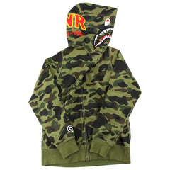 Sweat à capuche Bape 1st Green Camo PONR Shark