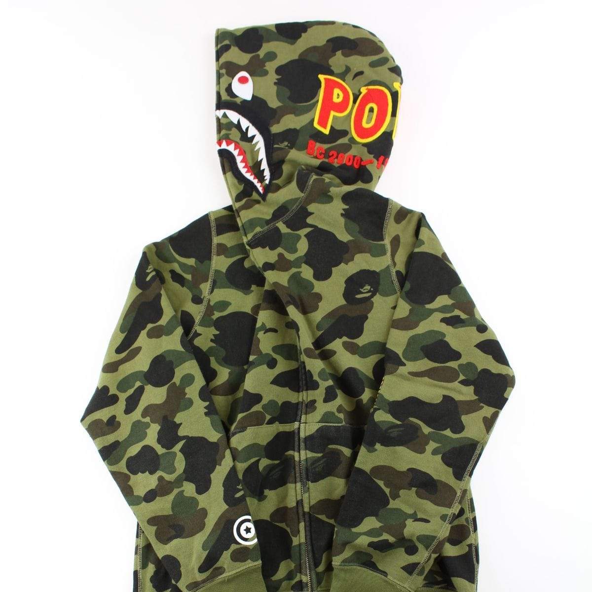 Bape 1st Green Camo PONR Shark Hoodie - SaruGeneral