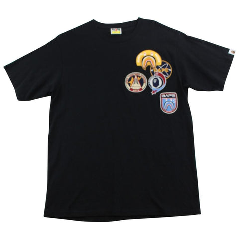 T-shirt Bape Space Cadets Patches Logo Noir