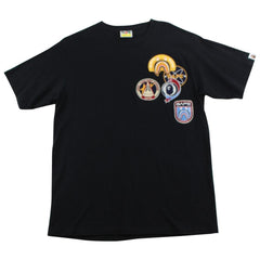 Bape Space Cadets Patches Logo Tee Black