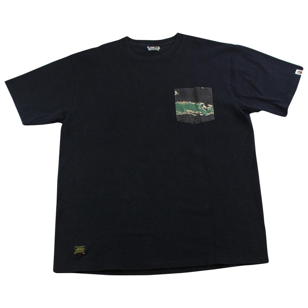 Bape Green Tiger Pocket Tee Black - SaruGeneral