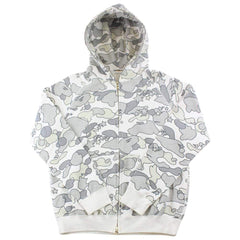 Bape Grey Psyche Camo Hoodie Fullzip White