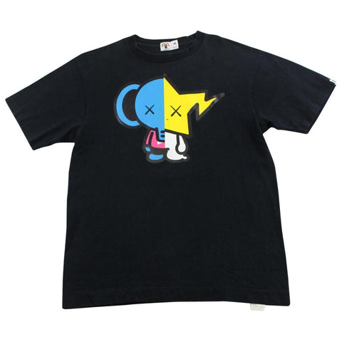 Bape x Kaws Elephant Figure Tee Black