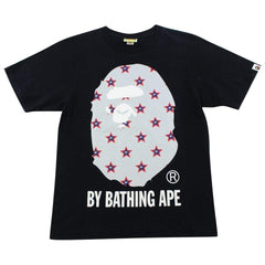 Bape Stars Grey Big Ape Logo Tee Black