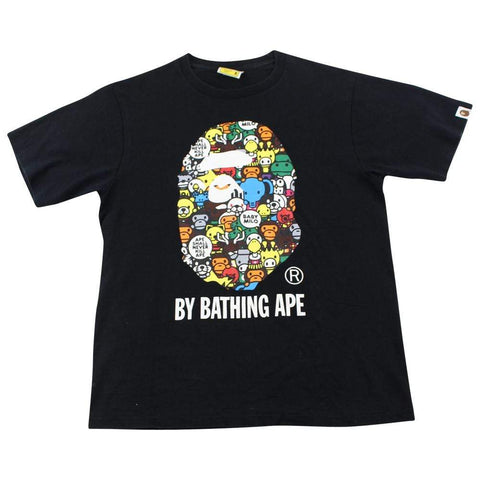 Bape Big Ape Characters Logo Tee Black