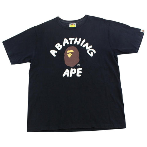 Bape x Keith Haring College Logo Tee Black