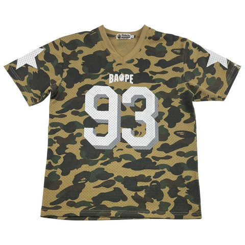 Bape 1st Yellow camo mesh jersey