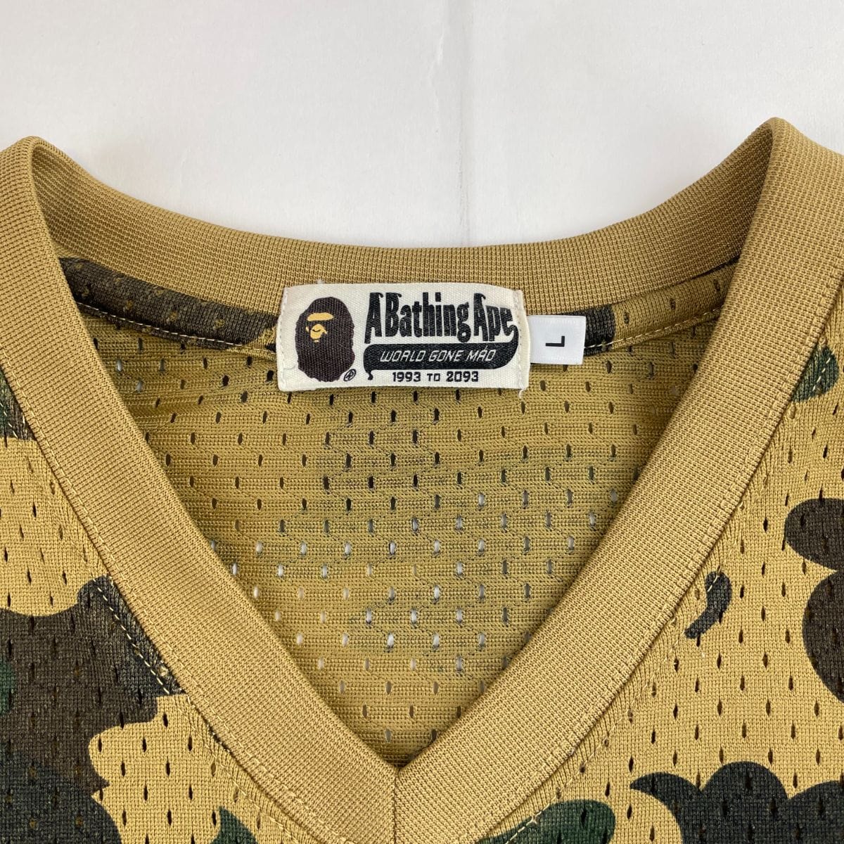 Bape 1st Yellow camo mesh jersey - SaruGeneral