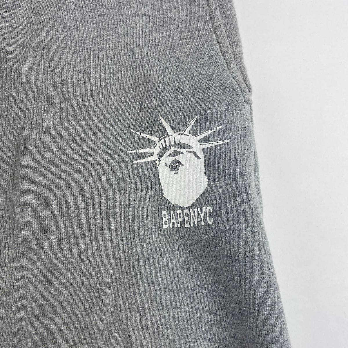 Bape NYC Ape Logo sweatpants Grey - SaruGeneral