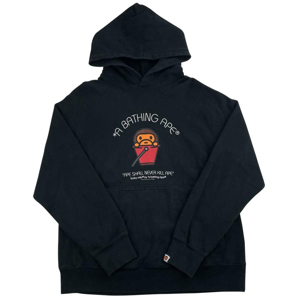 Bape Baby Milo Bucket Hoodie Black - SaruGeneral