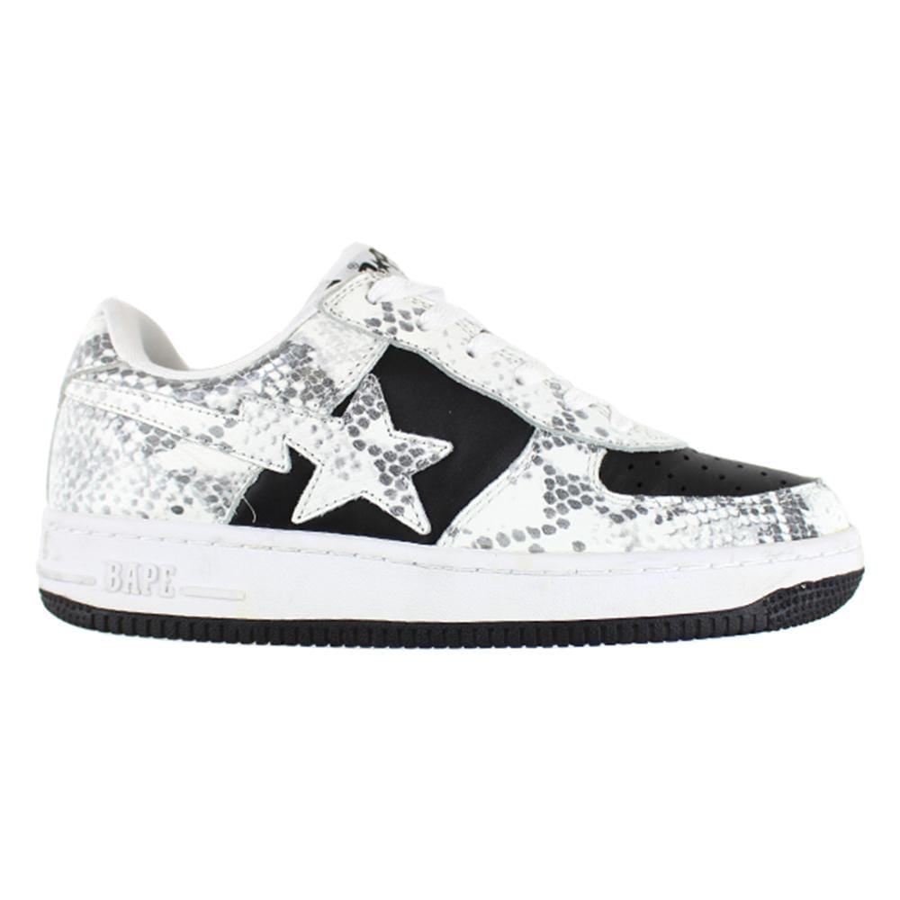 Bapesta White Black Snakeskin - SaruGeneral