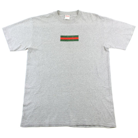 T-shirt Supreme Gucci Box Logo Gris