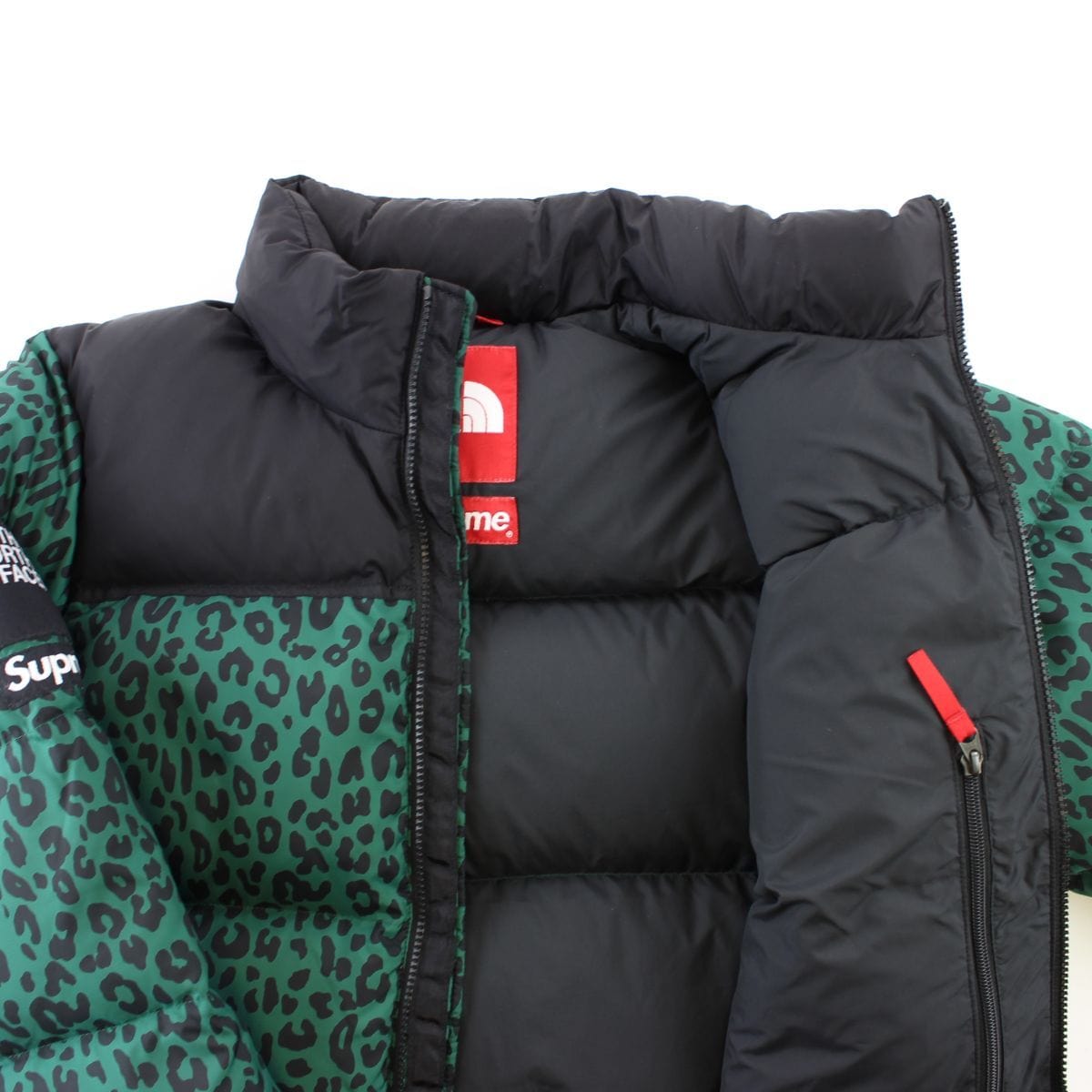 Supreme x TNF Green Leopard Nupste Jacket - SaruGeneral