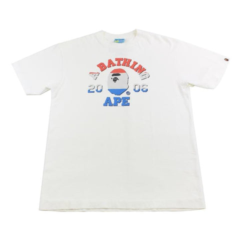 Bape Dutch Flag College Logo Tee White