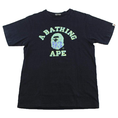 Bape bubbles 93 College Logo Tee Black