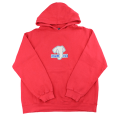 stussy elephant hoodie red