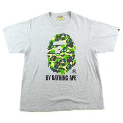 T-shirt Bape Green Camo Big Ape avec logo gris
