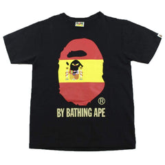 Bape Spanish Flag Big Ape Logo Tee Black