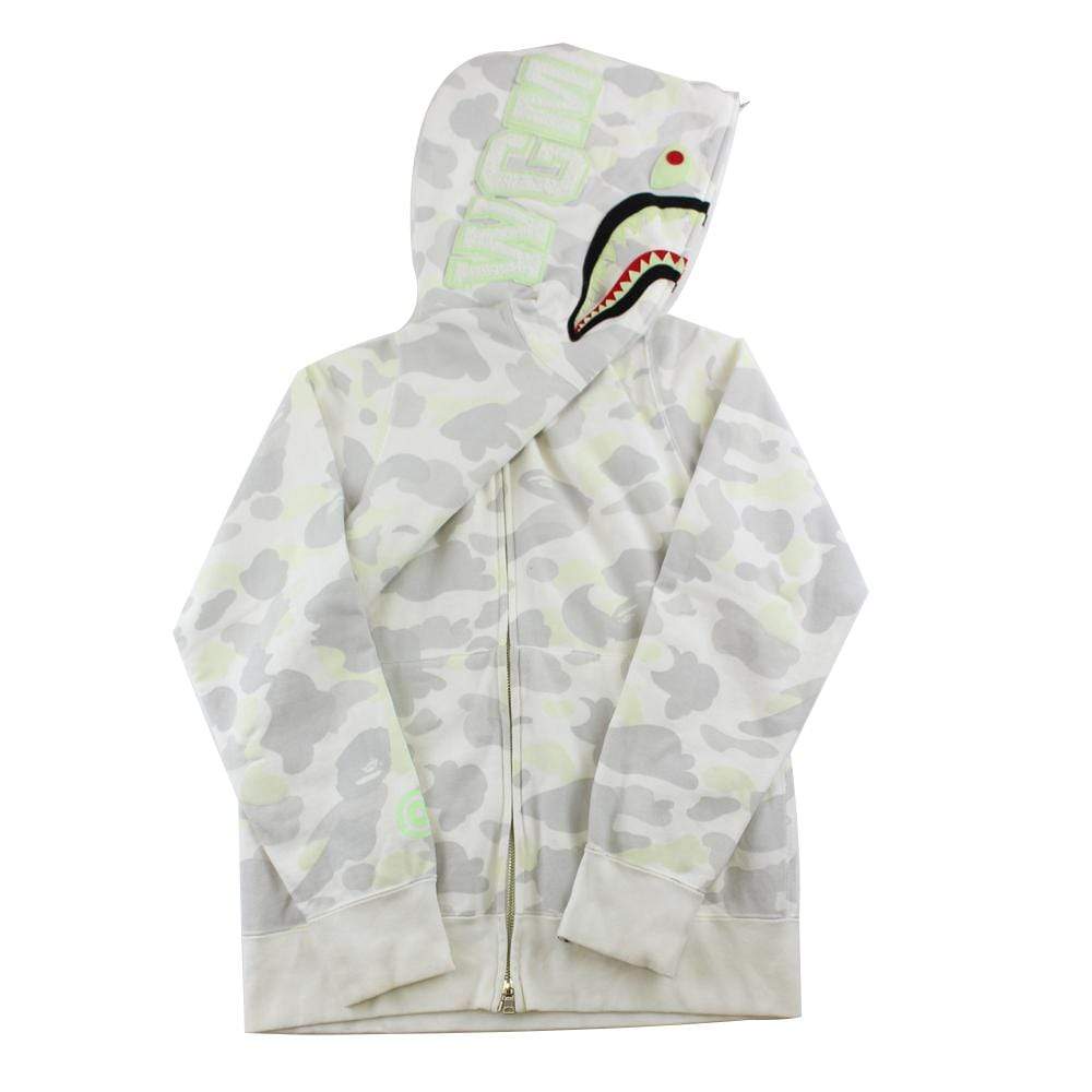 Bape White Camo Shark Hoodie - SaruGeneral