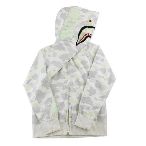 Bape White Camo Shark Hoodie