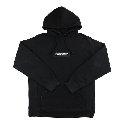 Supreme Black on Black Box Logo Hoodie