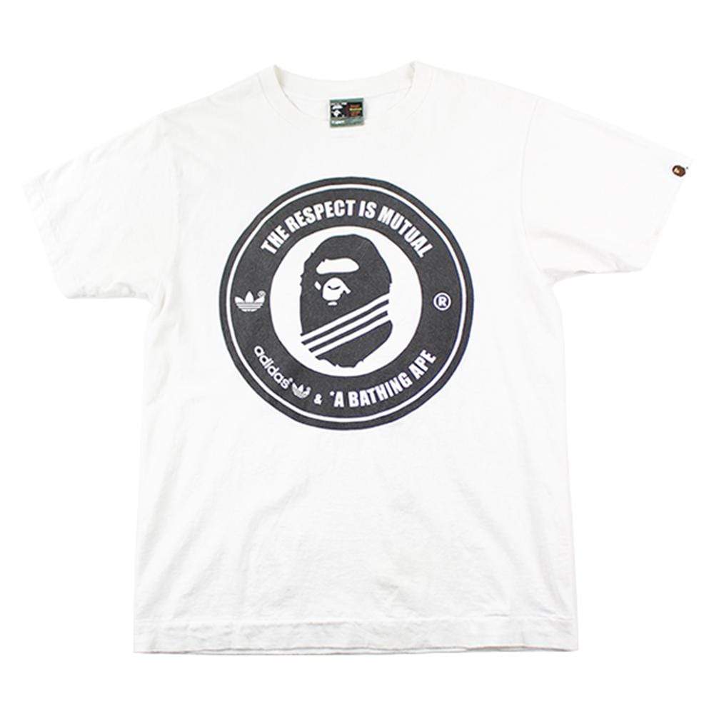 Bape x Adidas The Respect is Mutual Tee White - SaruGeneral