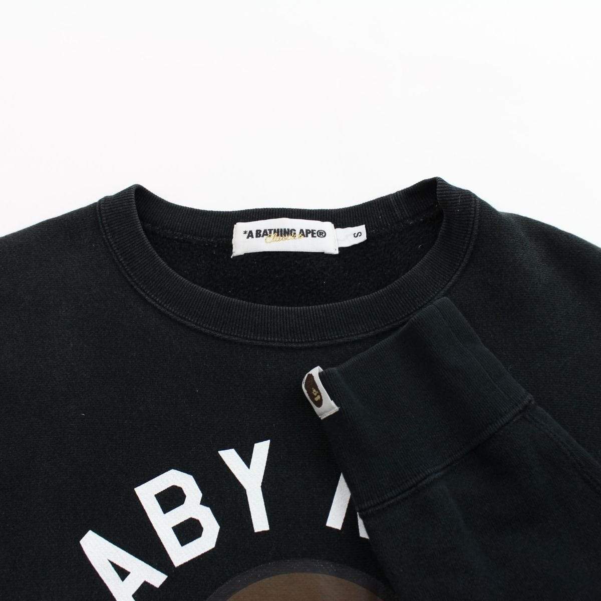 Bape Baby Milo Grill Chain Crewneck Black - SaruGeneral