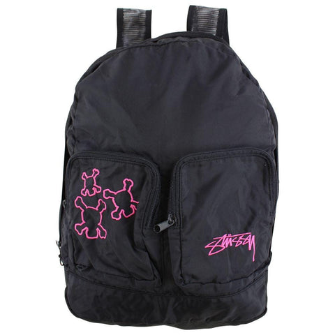 Stussy x Futura Purple Print Backpack + pouch set