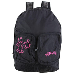 Stussy x Futura Purple Print Backpack + pouch set