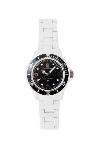 bapeX white BLACK plastic watch