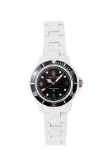 montre bapeX blanche en plastique NOIR