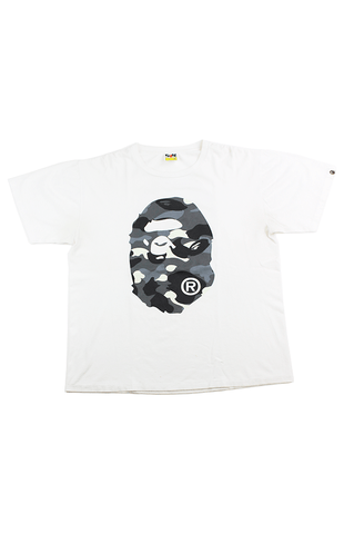 T-shirt Bape noir City Camo Big Ape avec logo blanc
