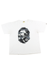 bape black City Camo Big Ape Logo Tee White