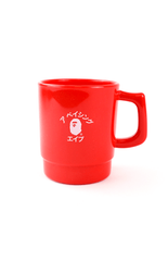 bape katakana college logo mug red