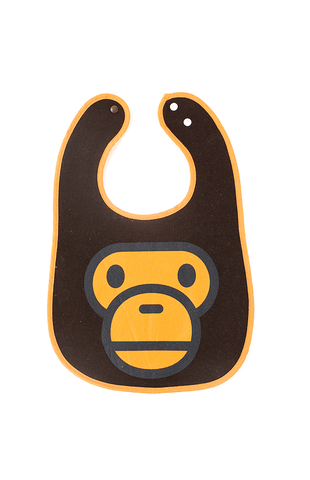 bavoir marron Bape Milo Face