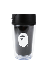 bape white big ape logo coffee cup black