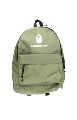 sac à dos Bape blanc avec logo Big Ape olive