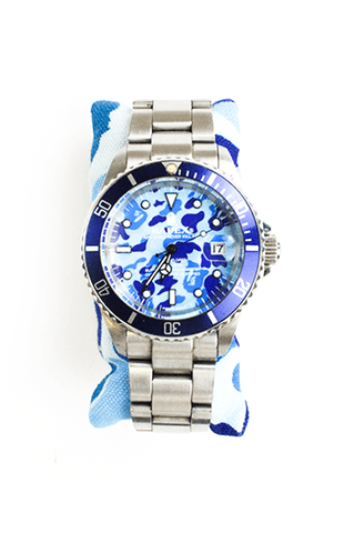 Bape Blue Camo Silver Bapex