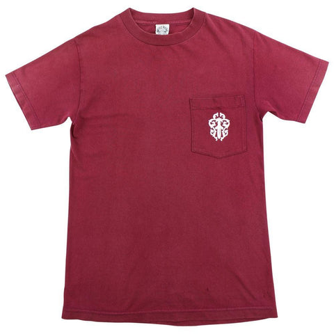 Chrome Hearts Dagger Pocket Tee Burgundy