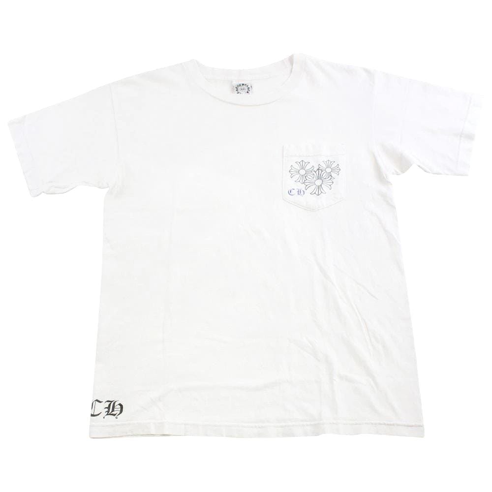 chrome hearts blue circle pocket tee white - SaruGeneral