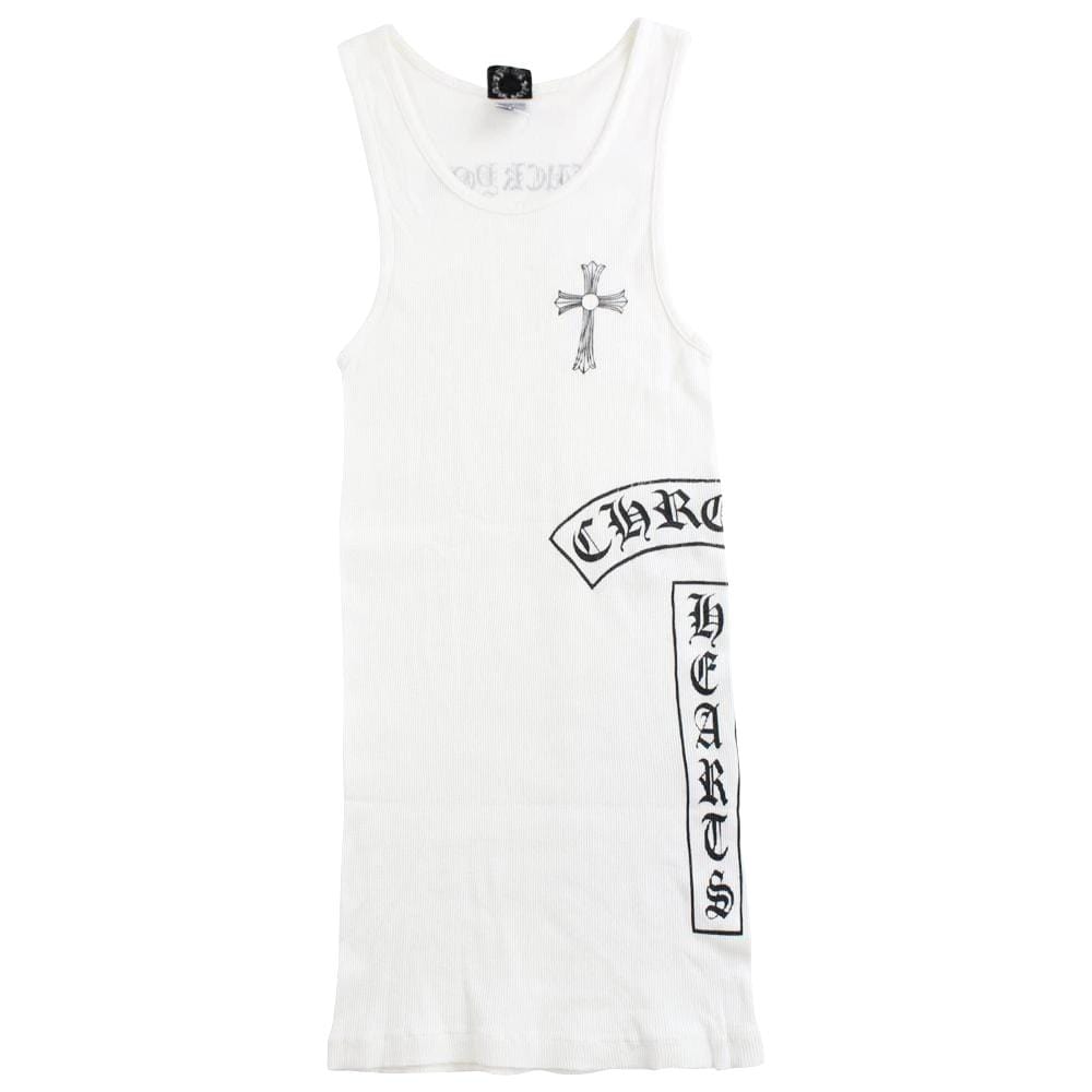 chrome hearts side logo white vest - SaruGeneral