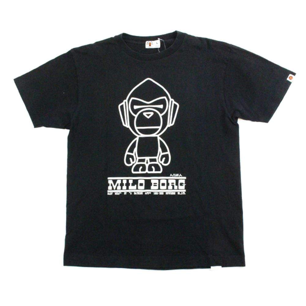 Bape Milo Borg Tee Black - SaruGeneral