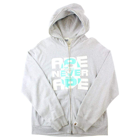 Bape x KAWS Big Ape ASNKA Fullzip Hoodie Grey