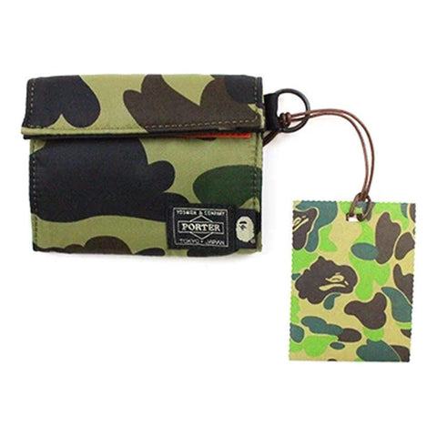 Bape x Porter Green Camo Wallet