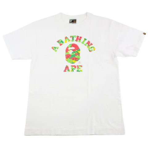 T-shirt Bape Psyche Camo College avec logo blanc