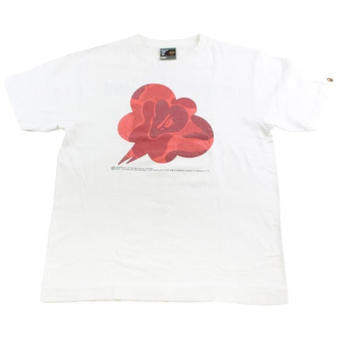 T-shirt de catch professionnel Bape rouge camouflage blanc