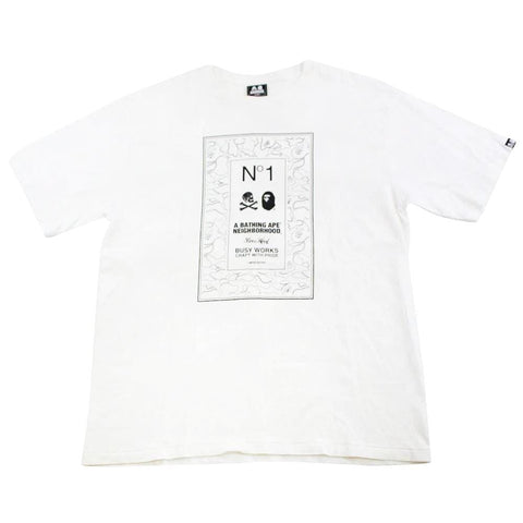 Bape x Neighborhood Box tee white