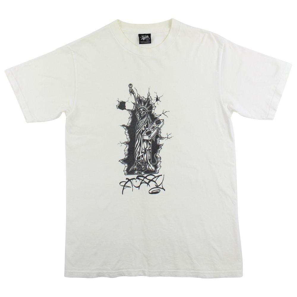 Stussy Statue of Liberty Tee White - SARUUK