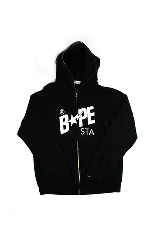 Bape Bapesta Full Zip Hoodie Black