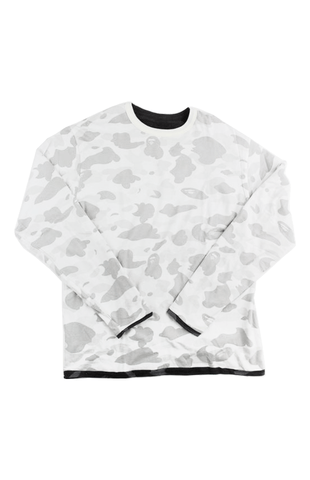 Bape Text Noir Camo Reverse Blanc Camo LS